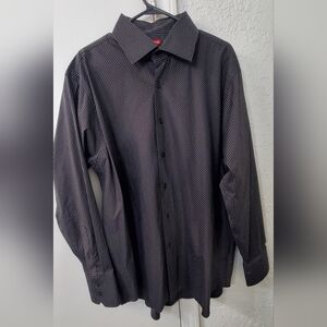 XL Black and Silver Stripe Dress Shirt